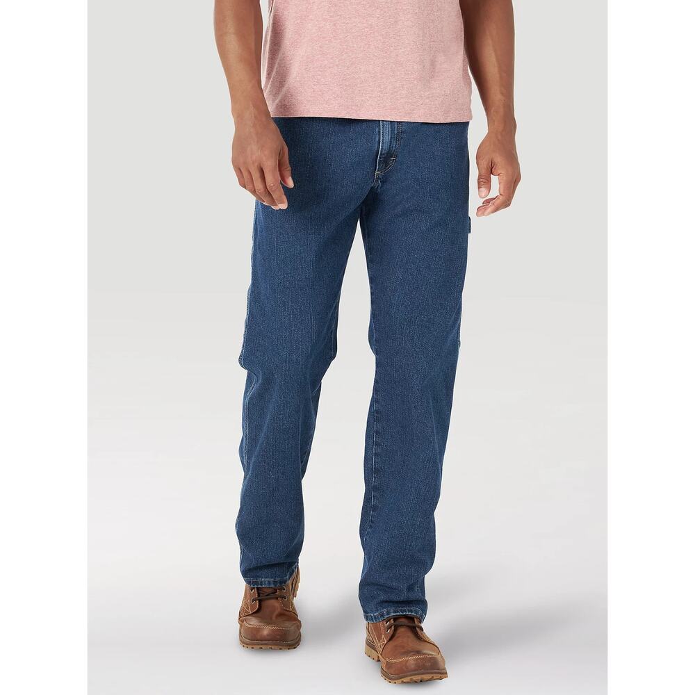 Wrangler Men's Five Star Premium Carpenter Jeans Stright Leg Blue Size 34/30